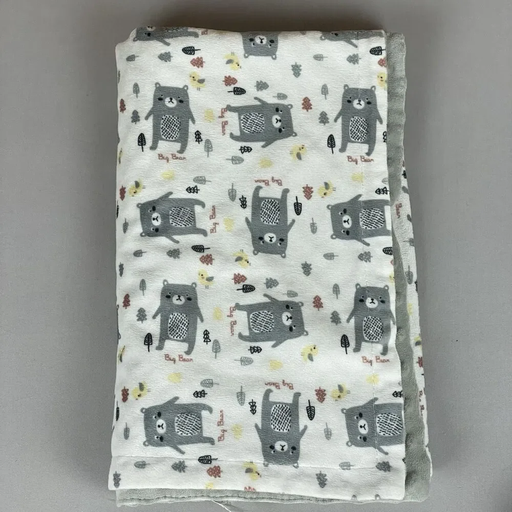 Lot of 4 Baby Blankets Cloud Island Plush/Cotton Disney Baby Bambi Boritar Bear